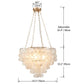 Decorique Home 23003 Shell Capiz Chandelier 4 Lights- Ocean-Inspired Elegance for Dining Room, Bathroom, Bedroom, and Living Room