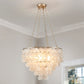 Decorique Home 23003 Shell Capiz Chandelier 4 Lights- Ocean-Inspired Elegance for Dining Room, Bathroom, Bedroom, and Living Room