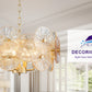 Decorique Home 23002 4 Lights Modern Style Pendant Round Chandelier for Dining Room, Bathroom, Bedroom, and Living Room