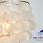 Decorique Home 23003 Shell Capiz Chandelier 4 Lights- Ocean-Inspired Elegance for Dining Room, Bathroom, Bedroom, and Living Room