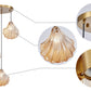 Decorique Home 23007 3-Light Seashell Pendant Chandelier Ocean-Inspired Ceiling Light Fixture for Dining Room, Bathroom, Bedroom, and Living Room