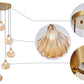 Decorique Home 23008 6-Light Seashell Pendant Chandelier Ocean-Inspired Ceiling Light Fixture for Dining Room, Bathroom, Bedroom, and Living Room