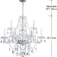 Saint Mossi® Modern Contemporary Elegant Crystal Glass Chandelier Pendant Ceiling Lighting Fixture - 9 Lights SM-DY-16127