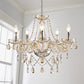 Saint Mossi Modern K9 Crystal Chandelier, Pendant Ceiling Lighting Fixture with 5-Light, Champagne Crystal Chandelier