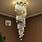 Saint Mossi 7-Lights Crystal Chandelier Modern Chandelier Light Fixture,Raindrop Chandelier in Spiral Chandelier Style,Crystal Pendant Light Modern Flush Mount Ceiling Light Fixture,H58" X D20"