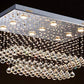 Saint Mossi K9 Crystal Chandelier Light Fixture with 9 Lights and 2-Tier,Modern Flush Mount Ceiling Light Fixtures Modern Chandelier for Bedroom,Dining Room,Livingroom,L32" x W20" x H16"