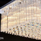 Saint Mossi 12-Lights Modern Chandelier Lamp K9 Crystal Chandelier Light Fixture,Modern Flush Mount Ceiling Light Fixture Raindrop Chandelier for Bedroom,Dining Room,Livingroom,L32" x W22" x H10"
