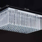 Saint Mossi 12-Lights Modern Chandelier Lamp K9 Crystal Chandelier Light Fixture,Modern Flush Mount Ceiling Light Fixture Raindrop Chandelier for Bedroom,Dining Room,Livingroom,L32" x W22" x H10"