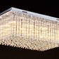 Saint Mossi 12-Lights Modern Chandelier Lamp K9 Crystal Chandelier Light Fixture,Modern Flush Mount Ceiling Light Fixture Raindrop Chandelier for Bedroom,Dining Room,Livingroom,L32" x W22" x H10"