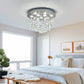 Saint Mossi 9-Lights Modern Chandelier K9 Crystal Chandelier Light Fixture,Modern Flush Mount Ceiling Light Fixtures Raindrop Chandelier for Bedroom,Dining Room,Living Room,H13" x D20"
