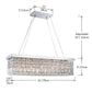 Saint Mossi 5-Lights K9 Crystal Chandelier Modern Chandelier in Raindrop Chandelier Design,Modern Flush Mount Ceiling Light Fixture,Crystal Pendant Light Fixture,H9" x W10" x L31",Chain Adjustable
