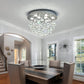 Saint Mossi 9-Lights Modern Chandelier K9 Crystal Chandelier Light Fixture,Modern Flush Mount Ceiling Light Fixtures Raindrop Chandelier for Bedroom,Dining Room,Living Room,H13" x D20"