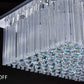 Saint Mossi 12-Lights Modern Chandelier Lamp K9 Crystal Chandelier Light Fixture,Modern Flush Mount Ceiling Light Fixture Raindrop Chandelier for Bedroom,Dining Room,Livingroom,L32" x W22" x H10"
