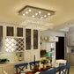 Saint Mossi K9 Crystal Chandelier Light Fixture with 9 Lights and 2-Tier,Modern Flush Mount Ceiling Light Fixtures Modern Chandelier for Bedroom,Dining Room,Livingroom,L32" x W20" x H16"