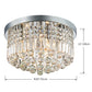 SM Saint Mossi Modern K9 Crystal Chandelier Light Flush Mount Ceiling Light Fixture for Dining Room Bathroom Bedroom Livingroom 9 E12 LED Bulbs Required Height 11 x Width 20