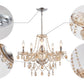 Saint Mossi Modern K9 Crystal Chandelier, Pendant Ceiling Lighting Fixture with 5-Light, Champagne Crystal Chandelier