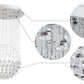 Saint Mossi Chandelier Modern K9 Crystal Raindrop Chandelier Lighting Flush mount LED Ceiling Light Fixture Pendant Lamp for Dining Room Bathroom Bedroom Livingroom 6 GU10 LED Bulbs Required H32 X D18