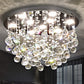 Saint Mossi 9-Lights Modern Chandelier K9 Crystal Chandelier Light Fixture,Modern Flush Mount Ceiling Light Fixtures Raindrop Chandelier for Bedroom,Dining Room,Living Room,H13" x D20"
