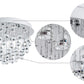 Saint Mossi 9-Lights Modern Chandelier K9 Crystal Chandelier Light Fixture,Modern Flush Mount Ceiling Light Fixtures Raindrop Chandelier for Bedroom,Dining Room,Living Room,H13" x D20"