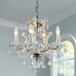 Saint Mossi 4 Light Maria Therese K9 Crystal Chandelier Light Fixture,Antique Brass Finish,Modern Chandelier Small Chandlier for Bedroom,Dining Room,Living Room,H17" x W17",Chain Adjustable