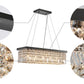 Saint Mossi K9 Crystal Chandelier, Modern Farmhouse Chandelier, Pendant Light Fixtures, 5 E12 Base Lights, Dimension H7" x L34" x W13", Adjustable Chain Max 59"