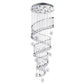 Saint Mossi 7-Lights Crystal Chandelier Modern Chandelier Light Fixture,Raindrop Chandelier in Spiral Chandelier Style,Crystal Pendant Light Modern Flush Mount Ceiling Light Fixture,H58" X D20"