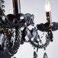 Saint Mossi Modern K9 Crystal Chandelier,Black Chandelier with 5 Lights E12 base, Modern Pendant Ceiling Lighting Fixture for Dining Room,Bedroom,Living Room, D19" x H19" with Max 59" Adjustable Chain