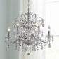 Saint Mossi 6-Lights Crystal Chandelier Crystals Raindrop Chandelier,Modern Crystal Pendant Light Fixture Modern Chandelier for Bedroom,Living Room,Dining Room,H22" X D24",Chain Adjustable
