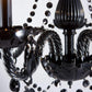 Saint Mossi Modern K9 Crystal Chandelier,Black Chandelier with 5 Lights E12 base, Modern Pendant Ceiling Lighting Fixture for Dining Room,Bedroom,Living Room, D19" x H19" with Max 59" Adjustable Chain