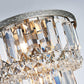 Saint Mossi K9 Crystal Chandelier with 3 Lights and 2-Tier,Modern Flush Mount Ceiling Light Fixtures Modern Chandelier for Bedroom,Dining Room,Livingroom,H9" x D10"