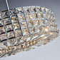 Saint Mossi Modern Crystal Semi Flush Mount with 5 Lights,K9 Crystal Ceiling Light,Close to Ceiling Light Fixture for Dining Room,Livingroom,Bedroom,H11" X D16"