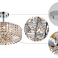 Saint Mossi Modern Crystal Semi Flush Mount with 5 Lights,K9 Crystal Ceiling Light,Close to Ceiling Light Fixture for Dining Room,Livingroom,Bedroom,H11" X D16"