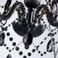 Saint Mossi Modern K9 Crystal Chandelier,Black Chandelier with 5 Lights E12 base, Modern Pendant Ceiling Lighting Fixture for Dining Room,Bedroom,Living Room, D19" x H19" with Max 59" Adjustable Chain