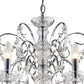 Saint Mossi 6-Lights Crystal Chandelier Crystals Raindrop Chandelier,Modern Crystal Pendant Light Fixture Modern Chandelier for Bedroom,Living Room,Dining Room,H22" X D24",Chain Adjustable